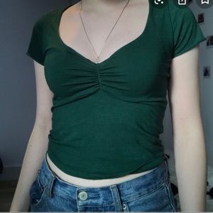 Dark green gina top
